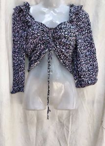 11221. Floral Print Crop Top