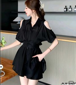 New with tag Pinterest Chic Black Cold Shoulder Dr