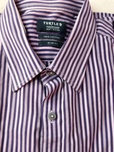 Turtle Tailors Mark Striped Slim Fit Shirt