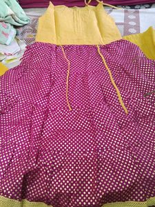 Ethnic frock with patiala and dupatta