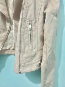 Baby Pink Leather Jacket
