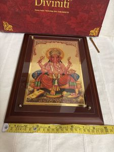 24K Gold Plated Diviniti Ganesh Ji Frame