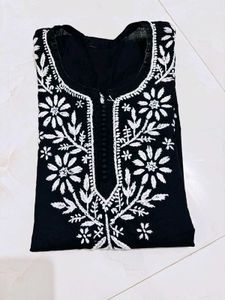 Black Embroidered Kurti