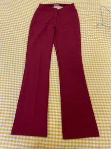 Mango Red Flared Pants Waist 28
