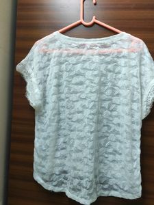 White Semi Transparent Top