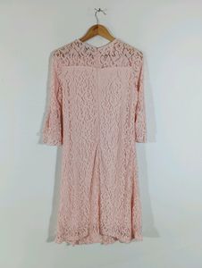 Peach Lace Casual Dress (Women)