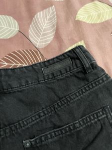 Ripped Black Denim Shorts