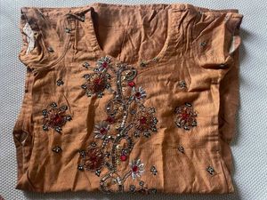Used Designer Embroidered Women Suit with Pajami
