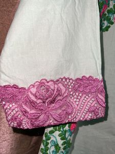 Embroidered Mint Green Short Kurti