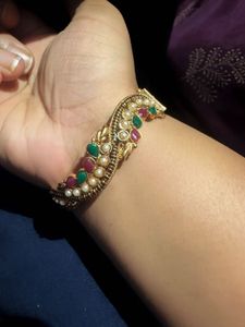 Multicolor Beads Kada Bangle With Screw