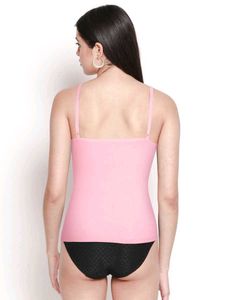 Pink Lace Trim Cami Set