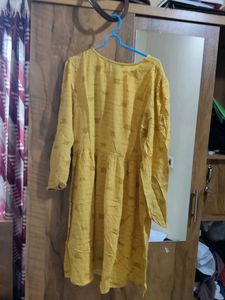 Mustard Dress For Girls 14-16 Years