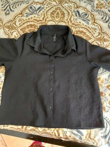 Black Crop Shirt