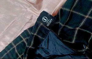 Gothic Pleated Checkered Skirt