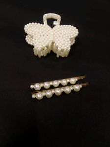Pearl Hair Clip & Bobby Pin Set