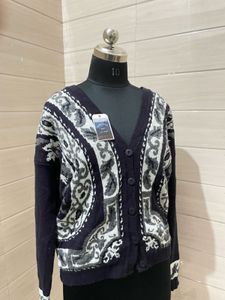 Patterned Knit Cardigan