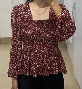 Floral Red Top