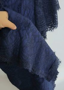 Elegant Navy Lace Dress