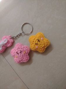 Crochet Star Bagcharm And Keychain