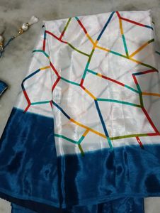 Geometric Saree with stitched Blouse