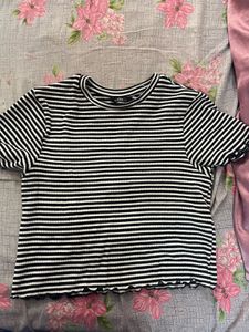 Striped Ribbed Tee