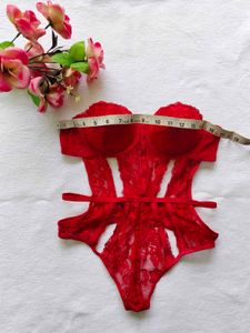 Red Lace Bodysuit