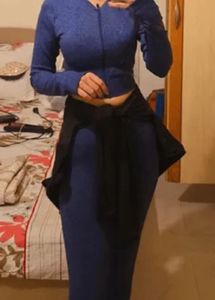Blue Heathered Seamless Activewear