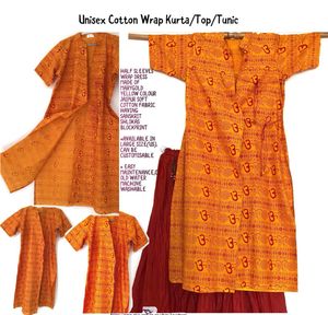 New Cotton Kurta  half sleeves wrap Top