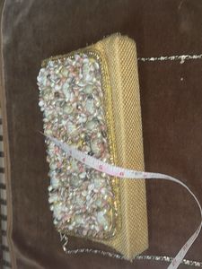 Embellished Clutch with Chain Strap