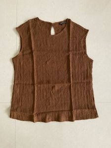 Brown Sleeveless Top