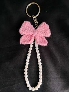 Crochet Bow Keychain 🎀💗