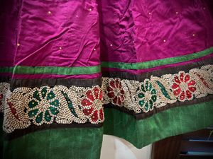 Purple Anarkali Dress with Beadstone Embroidery