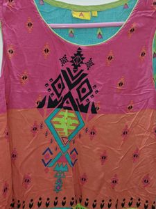 Ateesa Abstract Kurti Sleeves Attached Inside