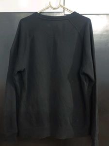 Heavy Fabric Black Graphic Sweatshirt