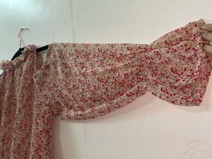 Floral Cold Shoulder Top