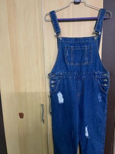 FLASH SALE Denim Dungaree With Front Pocket Design