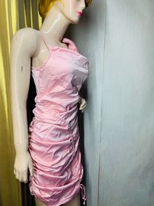 Pink One-Shoulder Mini Dress