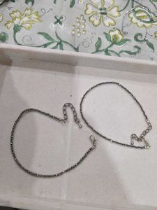 Set Of Two Pyrite Anklets