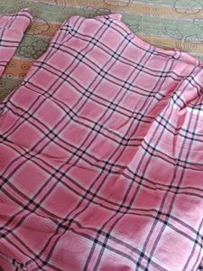 Pink Plaid Top &amp; Cami Set