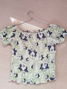 Floral Smocked Crop Top