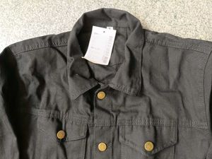 Montrez Stylish Black Denim Jacket, L Size