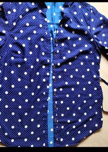 Beautiful Navy Blue 💙 And Whith Dotes🤍😻