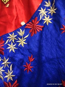 (Pretty wedding and festival💫 wearing ♥️ red and 💙 colour girls frock ✨--)🙎🏻‍♀️