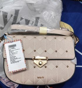 Iykyk Compact Beige Textured Sling Bag