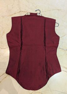 Maroon Indo-Western Top