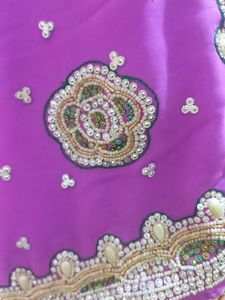 Purple Embellished Saree(sale)