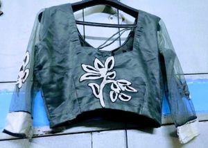 Elegant Floral Applique Blouse