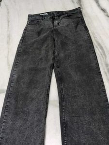 Gray Wide Leg Jeans