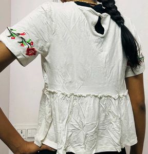 White Patchwork Top