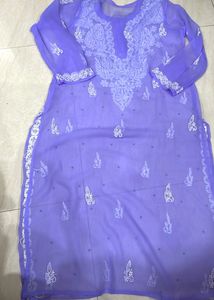 Purple Kurta With Lining
